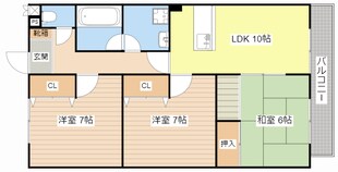 コテージ千秀石部の物件間取画像